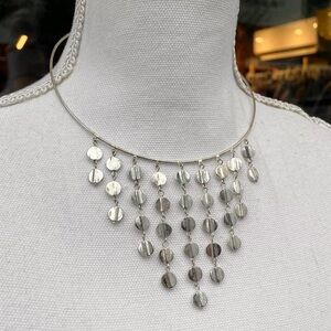Vintage y2k Silver Wire Dangly Choker